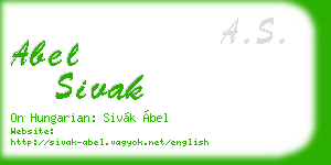 abel sivak business card