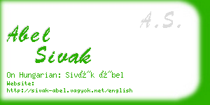 abel sivak business card